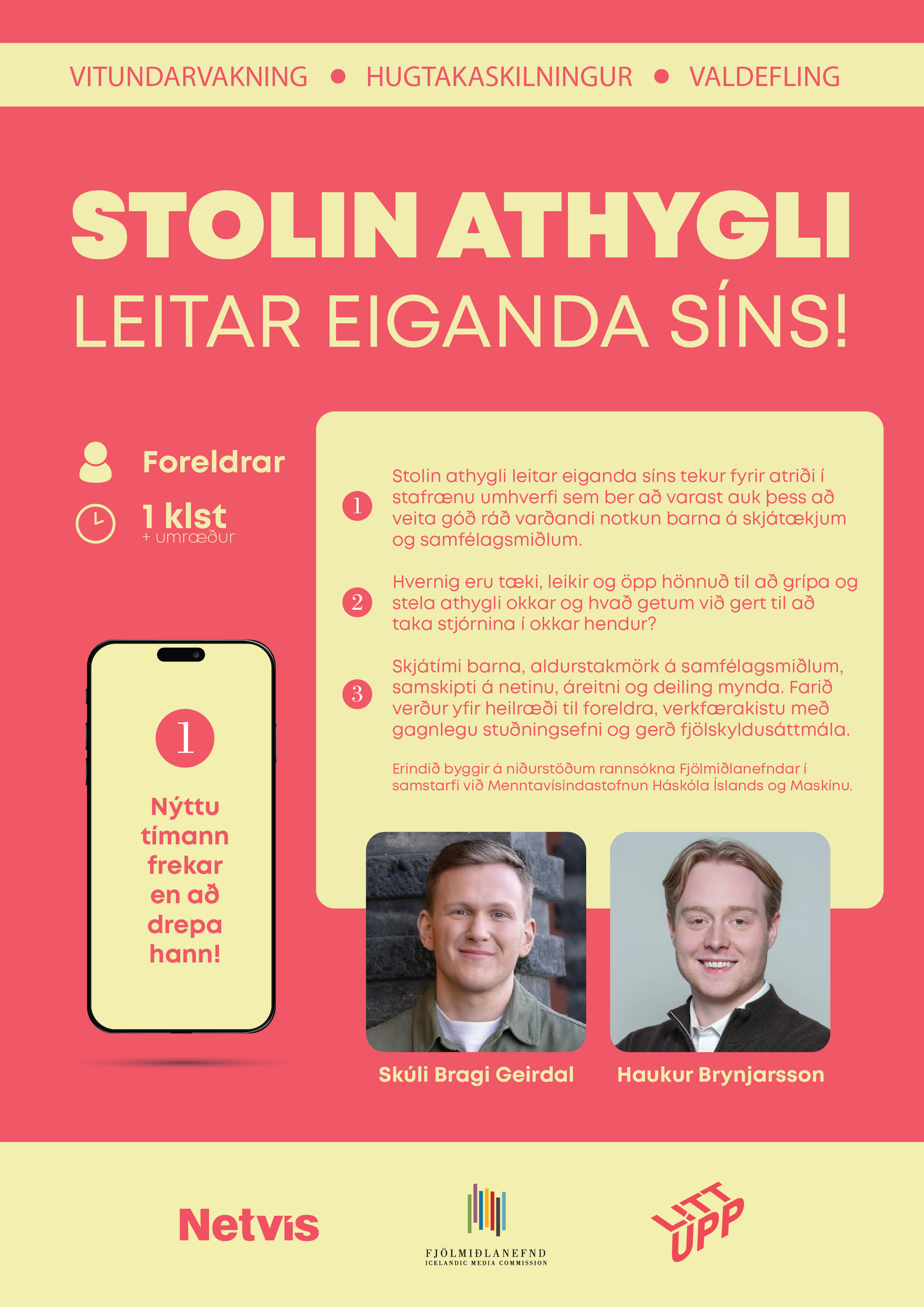 Netöryggi barna, fræðsla fyrir foreldra kl. 17:00 | Árskóli
